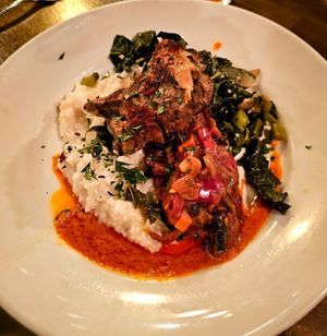 Mushroom and brown sugar glazed maitake mushroom at Millennium in Oakland