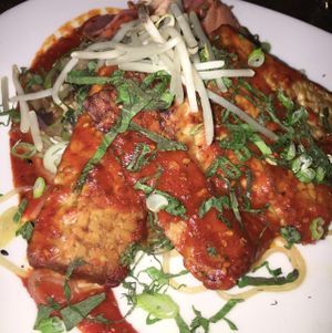 Juniper Smoked Maple Glazed Tempeh at Millennium in Oakland