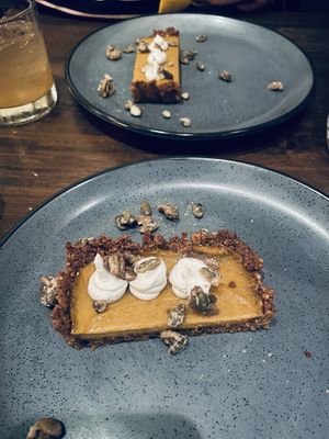 Pumpkin praline tart  at Millennium in Oakland