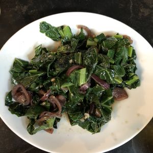 Braised Greens at Millennium in Oakland