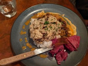 Cornmeal Crusted Maitake  Mushroom at Millennium in Oakland