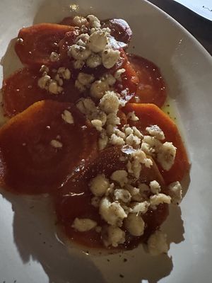 Roasted beets  at Millennium in Oakland