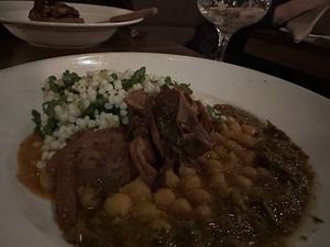 Glazed carrots with saffron couscous   at Millennium in Oakland