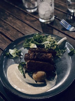 Soy glazed tempeh  at Millennium in Oakland