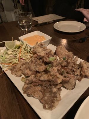 Dish of the day. “Calamari” at Millennium in Oakland