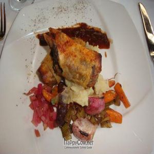 brick pastry roulade with seitan at Millennium in Oakland