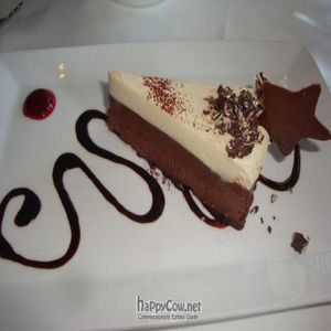 chocolate midnight almond cake at Millennium in Oakland