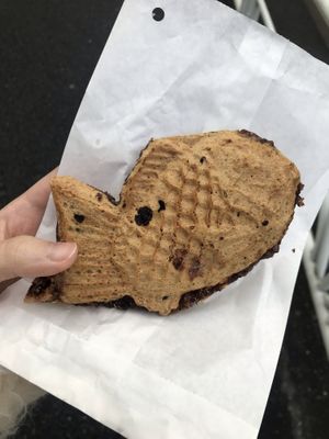 Filled with tasty red bean paste😍 at Taiyaki Hiiragi in Tokyo
