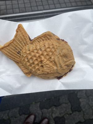 Red bean taiyaki  at Taiyaki Hiiragi in Tokyo