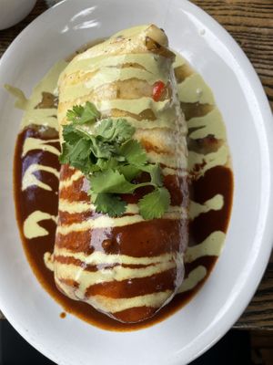 Breakfast burrito with soy chorizo   at Bang Bang Kitchen in Seattle