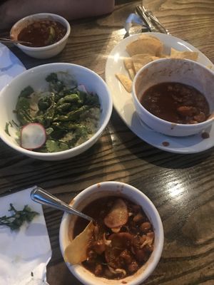 Peppers and soup!  at Bang Bang Kitchen in Seattle