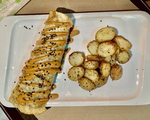 Protein burrito (amazing!) at Healthy Be Good in Gran Canaria