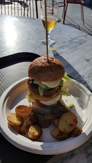 Beyond Burger Pandemic Style..amazing!!! at Healthy Be Good in Gran Canaria