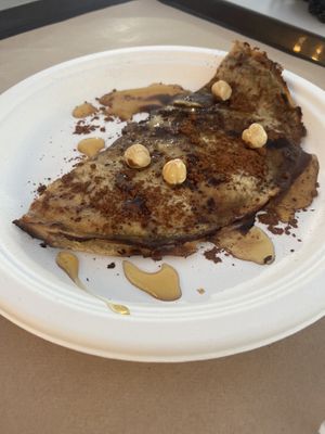 Crepe with their home-made healthy Nutella at Healthy Be Good in Gran Canaria