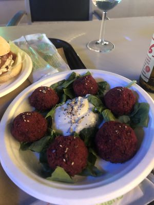 Chickpea balls at Healthy Be Good in Gran Canaria