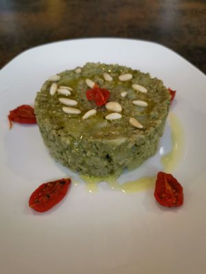 Brown rice, potatoes and vegan pesto... Homemade 100% at Healthy Be Good in Gran Canaria
