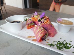 Spring Rolls at Healthy Be Good in Gran Canaria