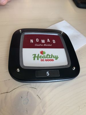 scanner at the table when waiting for food at Healthy Be Good in Gran Canaria