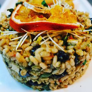 Tartare of brown rice and black beans at Healthy Be Good in Gran Canaria