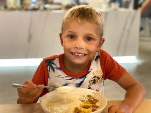 He loved it too   at Healthy Be Good in Gran Canaria