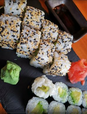 Vegan sushi in DuHa at DuHa Sushi in Prague