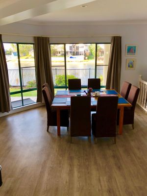Dining area at Bayzbay Maroochy Waters in Maroochydore