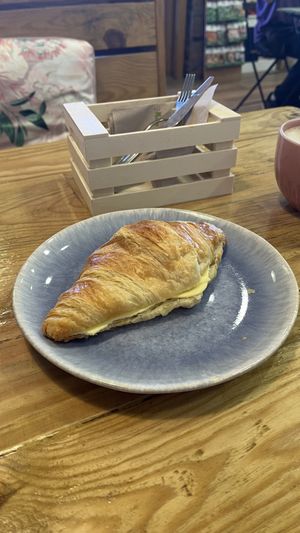 Croissant with vegan cheese   at Izzy's Market Vegetarian Boutique in Vila Do Bispo