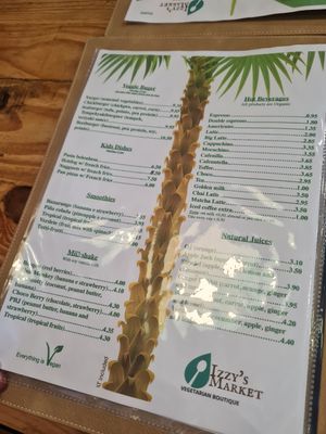 Menu at Izzy's Market Vegetarian Boutique in Vila Do Bispo