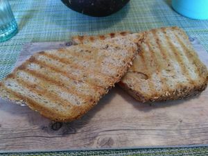 Mix toasties at Izzy's Market Vegetarian Boutique in Vila Do Bispo