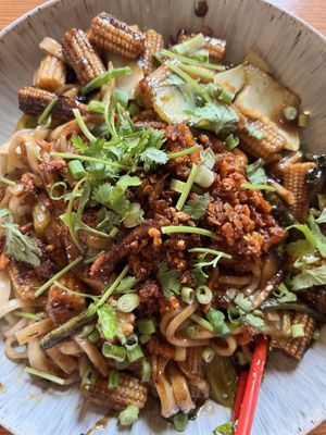 Chili crisp noodles   at Landing House in Knoxville