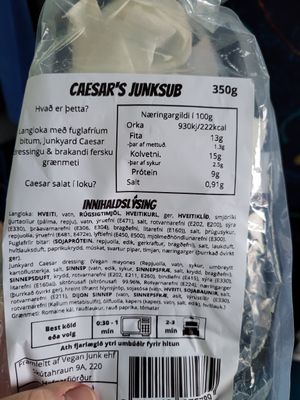 Caesar sub label at Junkyard in Reykjavik