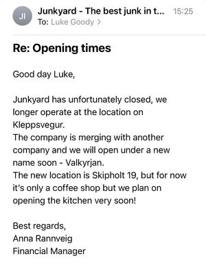   at Junkyard in Reykjavik