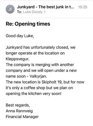   at Junkyard in Reykjavik