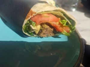 Vegan tortilla wrapper at Aperitton in Crete