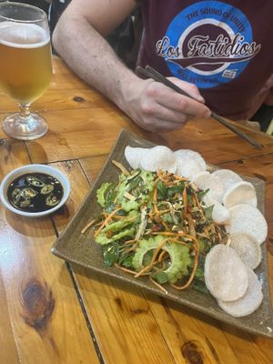 Bitter melon salad  #Veganuary at ROM Vegetarian Restaurant in Hoi An