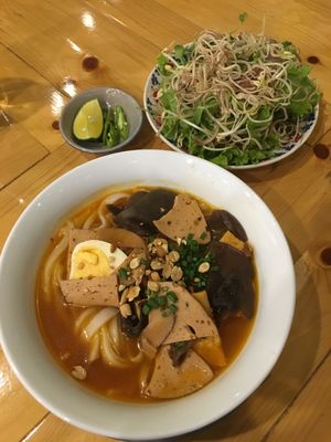 Mi Quang at ROM Vegetarian Restaurant in Hoi An