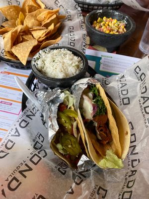Power plant and Jackpot Tacos w/ Rice at Condado Tacos in Pittsburgh