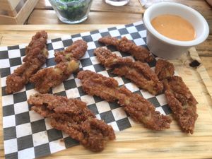 Dedos de queso  at Blooming Onion - Moctezuma in Guadalajara