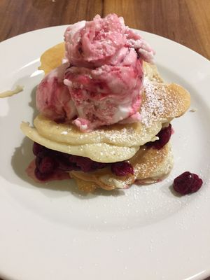 Vegan scotch pancakes at Hanky Panky Pancakes in Chester