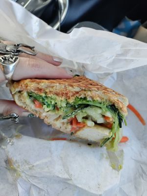 Vegan bahn mi + avocado at Mendocino Farms in San Ramon