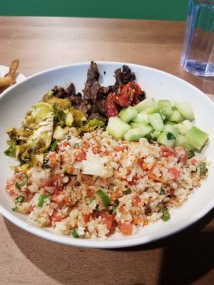 beef bulgogi bowl at Veggie Grill by Next Level - River North in Chicago