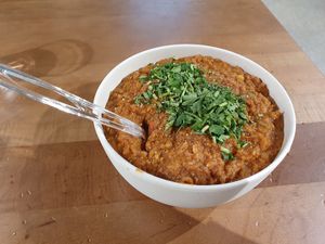 Lentil soup at Veggie Grill by Next Level - River North in Chicago