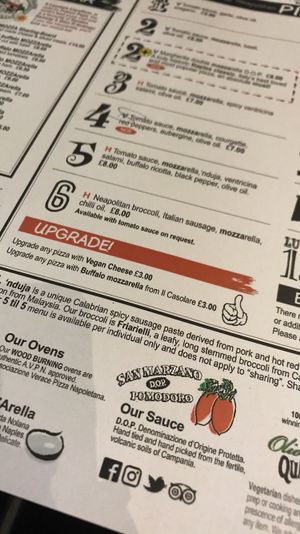 Vegan cheese available on the menu  at Mozza in Dundee