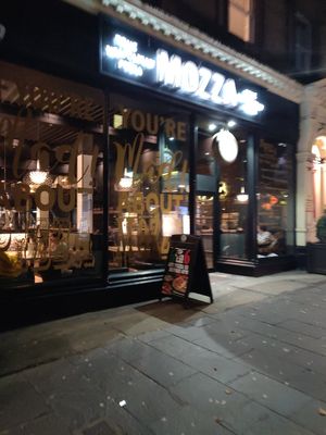 Outside at Mozza in Dundee