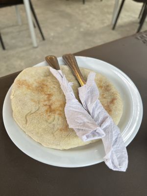 Pita bread  at Falafel Bocas Sababa in Bocas Del Toro