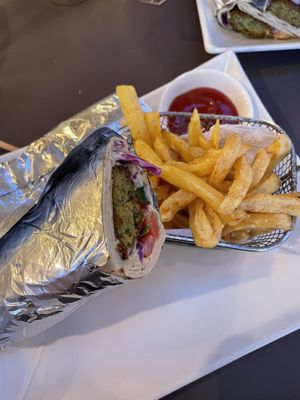 ‘Laffa’ wrap  at Falafel Bocas Sababa in Bocas Del Toro