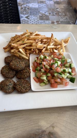 Falafel plate (one part)  at Falafel Bocas Sababa in Bocas Del Toro