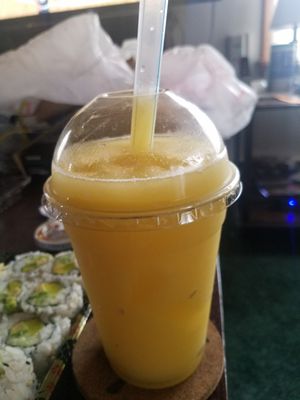 mango pineapple smoothie at A. Fusion in Matteson