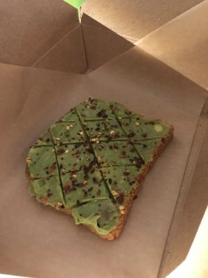 Paid 5$ for this joke, barely any avocado on top at Tama Cafe in Raleigh