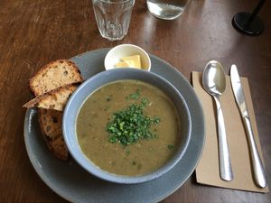 Lentils soup  at Sustain Cafe in Lawson